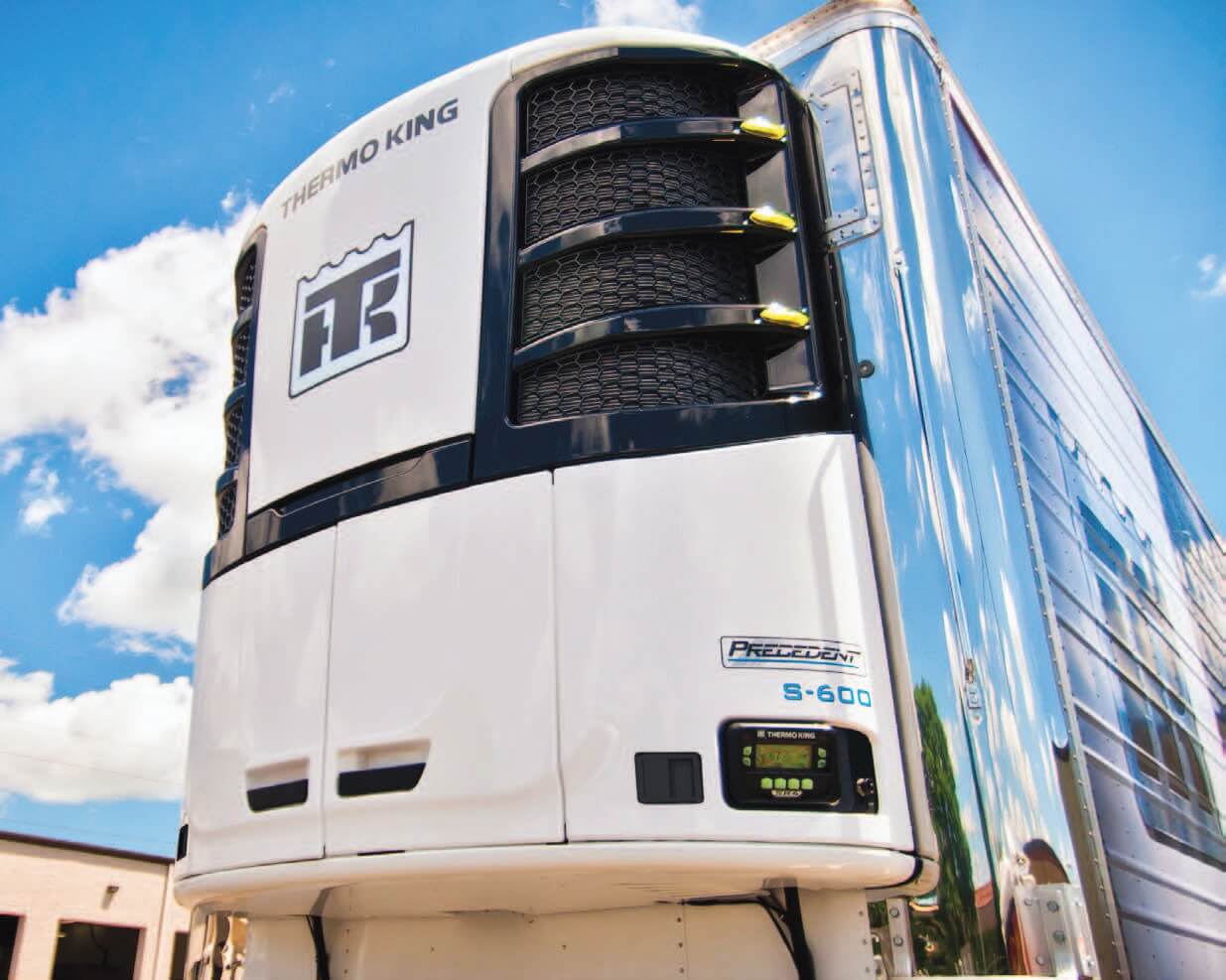 Thermo King reefer unit mounted on trailer